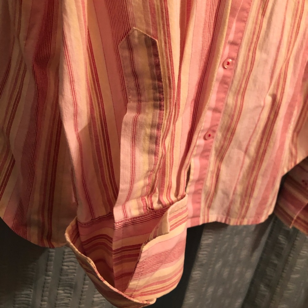 Moda International Multi Color Striped Top Large - Picture 4 of 11